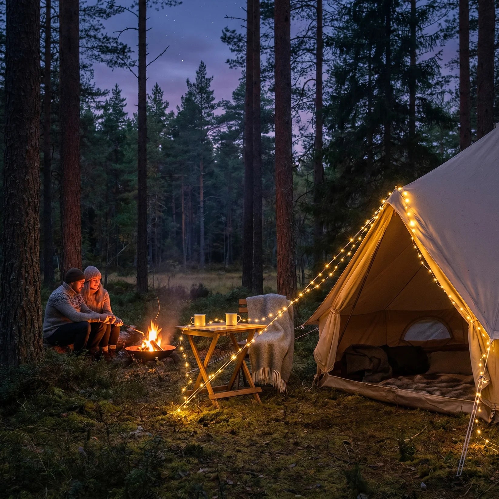 Solar-Powered Outdoor String Lights