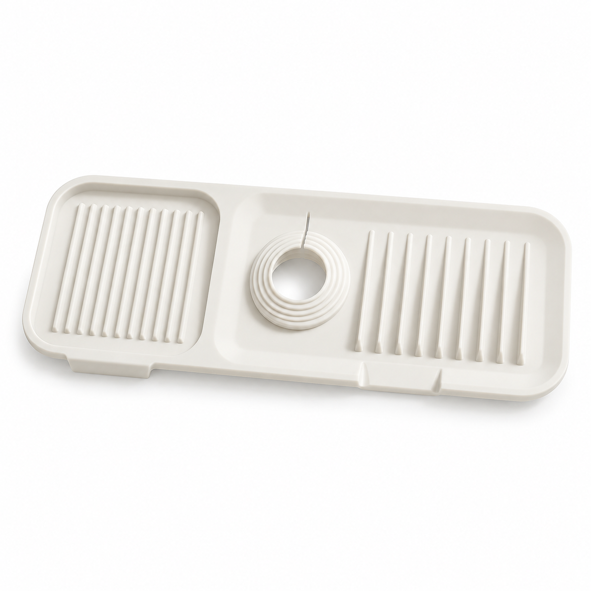 Mountly silicone faucet splash mat in Off White, Standard size