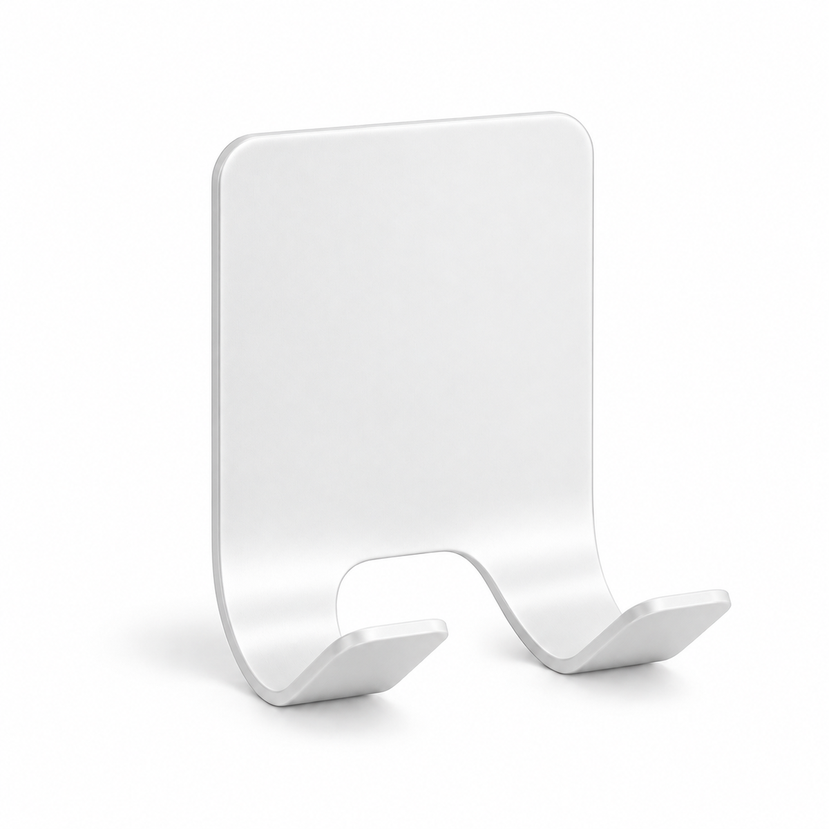 Mountly adhesive razor holder in White, isolated on a white background.